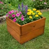 Grande jardinière carrée – Pot de fleurs moderne, résistant Voir les images du produit 5