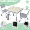 Izrielar Kindertisch mit 2 Stühlen grau, Höhenverstellbare Produktbild-Vorschau 4