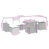 The Living Store 8-tlg. Garten-Sofagarnitur mit Kissen Produktbild-Vorschau 4