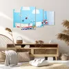 Bild auf Leinwand - Leinwandbild - Boot Anker Wolken Junge Produktbild-Vorschau 7