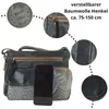 Sunsa Canvas Tasche. Grau schwarz Umhängetasche. Produktbild-Vorschau 8