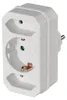 3-drożny adapter gniazda EMOS: 2x gniazdo Euro + 1x gniazdo Podgląd zdjęcia produktu 4