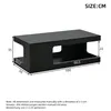 Table basse 50 x 100 x 35 cm, noir brillant, ensemble de Voir les images du produit 8