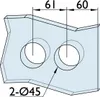 HERMAT serratura per porte tutto vetro 6081,UG,8mm,ER,FlüFA Anteprima dell’immagine prodotto 3