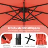 COSTWAY ombrellone φ300cm, ombrellone a sbalzo con 32 LED Anteprima dell’immagine prodotto 6