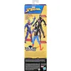 The back of a toy packaging showing three action figures: Venom, Miles Morales, and Spider-Man. Produktbild-Vorschau