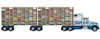 Modellauto-Regal für 160 Autos 1:64 – 2 Wandregale als Setzkasten für Spielzeugautos, US-Truck-Motiv, Weiß, Birken-Sperrholz – im eingerichteten Kinderzimmer Produktbild-Vorschau
