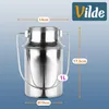Vilde | Milchkanne Edelstahl 1L - Transportkanne mit Deckel Produktbild-Vorschau 4