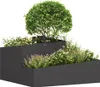 vidaXL Garten-Pflanzgefäß Schwarz 80 x 80 x 50 cm Produktbild-Vorschau 2