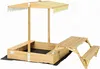needs&wants® Holz Sandkasten mit Picknicktisch und Dach, Produktbild-Vorschau 1