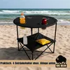 BigDean Campingtisch faltbar 4 Getränkehalter 2fache Ablage Produktbild-Vorschau 4