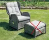 Gartensessel Relaxsessel COMFORT Polygeflecht ohne Hocker Produktbild-Vorschau 2