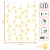 3.11 Cortina de luces con 40 LEDs blancos cálidos - Vista previa de la imagen del producto 2