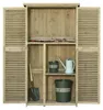 Outsunny tuinkast, houten tuinhuisje, 4 compartimenten met Productafbeelding-voorbeeld 1