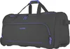 A black travel bag with purple trim and accents, featuring the brand name 'travelite' in purple text. Náhľad obrázku produktu