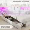INONEFT Gestoffeerd slaapbank, 140x200 cm, tweepersoonsbed Productafbeelding-voorbeeld 9