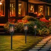 12er Set LED Solarleuchten, schwarz, Feuereffekt, H 51 cm Produktbild-Vorschau 3