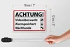 Blechschild Hinweis 18x12cm Achtung Videoüberwacht Alarm Produktbild-Vorschau 5