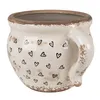 Vaso da fiori Clayre & Eef 20x17x15 cm Beige Black Ceramic Anteprima dell’immagine prodotto 2