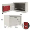 TWOLIIN Safe Tresor Möbeltresor mit Doppelbartschloss - Produktbild-Vorschau 2