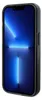 A black iPhone case with a blue screen is shown in a side profile. Produktbild-Vorschau