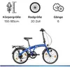Zündapp ZF20 Speed Folder 20 Zoll Klapprad Faltrad Stadtrad Produktbild-Vorschau 3