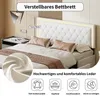 CDGlobal letto imbottito 140x200cm con LED, 4 cassetti e Anteprima dell’immagine prodotto 5