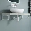 doporro 33x2x15 cm rostfreie Edelstahl Wandkonsole Weiß Produktbild-Vorschau 1