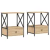 The Living Store Nachttische 2 Stk. Sonoma-Eiche 50x41x65 Produktbild-Vorschau 2