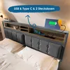 Polsterbett Doppelbett mit USB C Steckdose  Produktbild-Vorschau 3