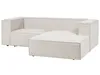 BELIANI Ecksofa Beige Stoff L-förmig 2-Sitzer Sofa mit Produktbild-Vorschau 4