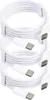 3x USB-C auf USB-C-Ladekabel 2 Meter Weiß - für Telefon / Produktbild-Vorschau 1