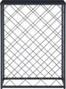 A product shot of a black metal wine rack with a diamond pattern. Podgląd zdjęcia produktu