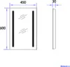 EMKE Specchio da bagno a LED 45x60cm Specchio da bagno con Anteprima dell’immagine prodotto 5