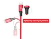 A red charging cable with Lightning and USB connectors, highlighting its durability and flexibility. Anteprima dell’immagine prodotto