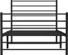 A front view of a black metal bed frame. Anteprima dell’immagine prodotto