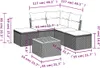 vidaXL 6-tlg. Garten-Sofagarnitur mit Kissen Schwarz Poly Produktbild-Vorschau 8