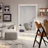 Tenda a fili Relaxdays nera, accorciabile, con passante a Anteprima dell’immagine prodotto 5