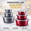 Mikrowellengeschirr 6er Set Mikrowellen Schalen Menüteller Produktbild-Vorschau 1