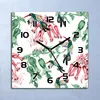 Wanduhr Echt-Glas-Küchenuhr Blumen und Vögel Quarz Lautlos Produktbild-Vorschau 1