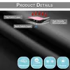 Diagram showing the layers of a blackout curtain and icons representing its features. Náhled obrázku produktu