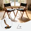 Set van 2 opklapbare eetkamerstoelen bekleed met kunstleer, Productafbeelding-voorbeeld 5