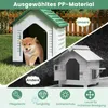 COSTWAY Hundehütte Outdoor, wetterfestes Hundehaus mit Produktbild-Vorschau 7