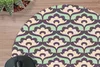 MuchoWow® Mauspad Mousepad Muster - Retro - Blumen 30x30 cm Produktbild-Vorschau 2