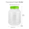 8L Słój Słoik Puszka do przechowywania plastikowa puszka Podgląd zdjęcia produktu 8