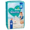 A package of Pampers Splashers swim diapers on a beach background. Podgląd zdjęcia produktu
