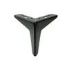 A black metal furniture leg with three mounting holes on a white background. Produktbild-Vorschau