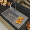 Granitan | Spülbecken Granit - Grau - 80x50x22 cm - Produktbild-Vorschau 4