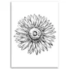Leinwandbild blumenskizze 40x60 cm Feeby grau wandbild Produktbild-Vorschau 3