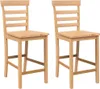 Two wooden bar stools are shown against a white background. Náhled obrázku produktu